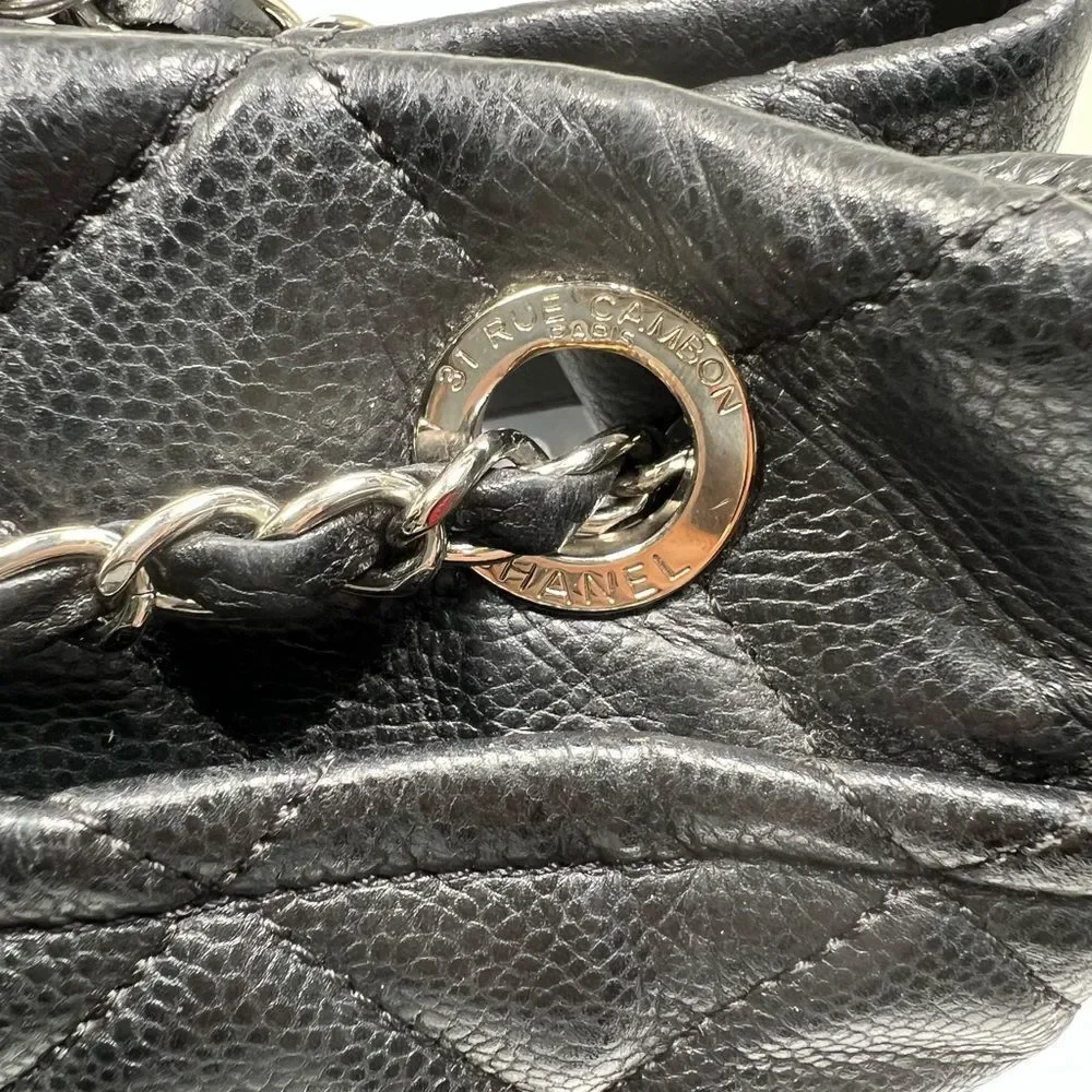 Chanel Caviar Quilted 31 Rue Chambon Paris Tote Bag Black